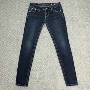 Miss Me Jeans Womens 27 Dark Wash Jegging Skinny Stretch Embellished Pockets Day